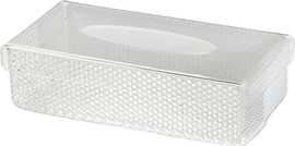 B-DECOR קופסה לטישו אקריליק לבן 21X12X6