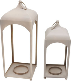 B-DECOR זוג עששיות לנרות 18.5X18.5X 16X16X38 ס"מ 48 ס"מ ARMAND MOKA