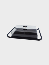 B-DECOR מגש+מכסה 42X30X 12 ס"מ ARMAND BLACK
