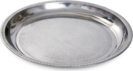 B-DECOR מגש עגול נירוסטה 40 ס"מ DREAM CHEF עם עיטורים