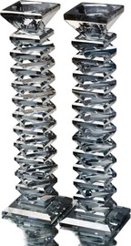BOHEMIA זוג פמוטי קריסטל TITANIUM