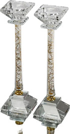 BOHEMIA זוג פמוטים קריסטל GOLD