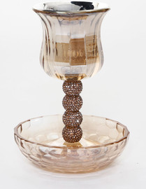BOHEMIA גביע קידוש קריסטל מהודר AMBER