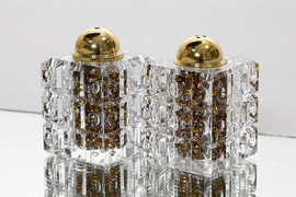 B-DECOR זוג מלחיות יהלום קריסטל GOLD