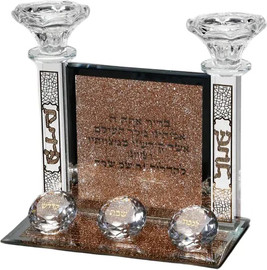 BOHEMIA פמוט זוגי קריסטל GOLD