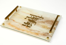 B-DECOR מגש שבת אקריליק גוון שיש