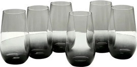 B-DECOR סט 6 כוסות קריסטל שחור 550 מ"ל