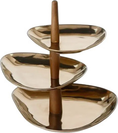 B-DECOR קברט 3 ק' פורצלן Gold Rose