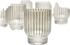 B-DECOR כוס שתיה פוליקרבונט פסים זהב 500 מ"ל