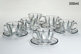 CRYSTALINE סט תה 12 חלקים crystaline anser titanium