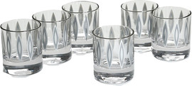 CRYSTALINE סט 6 כוסות וויסקי 320 מ"ל זכוכית ANSER TITANIUM CRYSTALINE