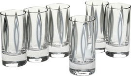 CRYSTALINE סט 6 כוסות שתייה 400 מ"ל זכוכית ANSER TITANIUM CRYSTALINE