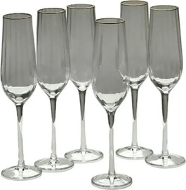 B-DECOR סט 6 גביעי שמפניה columbia