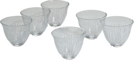 CRYSTALINE סט 6 כוסות קפה crystaline toulip