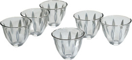 B-DECOR סט 6 כוסות קפה crystalin anser titanium