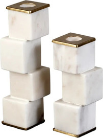 B-DECOR זוג פמוטים 6X4X13 BANSWAR MARBLE 6X4X17
