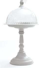 B-DECOR פעמון עוגה מתכת על רגל בז' 23X23X40