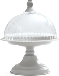 B-DECOR פעמון עוגה מתכת על רגל בז' 22X22X29