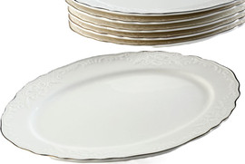 B-DECOR סט 6 פלטות NEW BON CHINA פורצלן 22X15