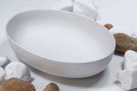 B-DECOR קערה אובלית 27.5 ס"מ STONE WARA WHITE