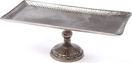 B-DECOR מגש על רגל BRASS NICKEL 46X22X15