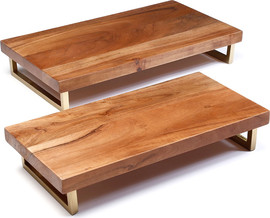 B-DECOR זוג פלטות על רגל להגשה ACACIA WOOD 41-46 ס"מ