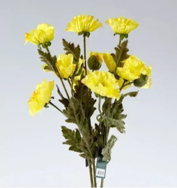 B-DECOR פרח פרג צהוב עז 81 ס"מ