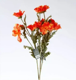 B-DECOR פרח פרג כתום עז 81 ס"מ