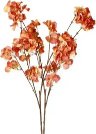 B-DECOR גבעול פרחי בוגנוויליה כתום חום 112 ס"מ