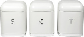 B-DECOR סט תה קפה סוכר מרובע לבן מט 15 ס״מ – כיתוב אנגלית