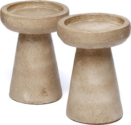 B-DECOR זוג פמוטים TRAVENTINE 11 ס"מ