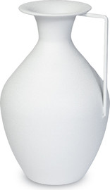 B-DECOR ואזה מתכת שמנת 18 ס"מ
