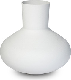 B-DECOR ואזה מתכת שמנת 28 ס"מ