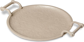 B-DECOR מגש עגול עם יודיות צבע מוקה 29 ס"מ BRASS MOCAE MARRAKECH