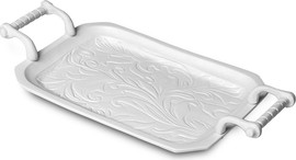 B-DECOR מגש מלבני לבן 39 ס"מ BRASS IVORY CASABLANCA