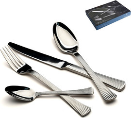 DREAM CHEF סט סכו"ם 24 חלקים NAPIES מנירוסטה 18/10 בגימור ניקל מט אלגנטי.