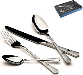DREAM CHEF סט סכו"ם 24 חלקים NICE מנירוסטה 18/10 בגימור ניקל מט עדין.