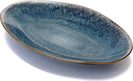 DREAM CHEF פלטה אובלית STONE WARE MADRIO BLUE בעיצוב מוקפד, בעל טקסטורה עשירה ומראה נקי ואלגנטי.