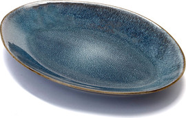 DREAM CHEF פלטה אובלית STONE WARE MADRIO BLUE בעיצוב מוקפד, בעל טקסטורה עשירה ומראה נקי ואלגנטי.