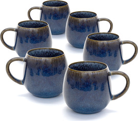 DREAM CHEF סט 6 מאג חבית STONE WARE MADRIO BLUE בעיצוב מוקפד, בעל טקסטורה עשירה ומראה נקי ואלגנטי.