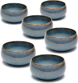 DREAM CHEF סט 6 בולים STONE WARE MADRIO BLUE בעיצוב מוקפד, בעל טקסטורה עשירה ומראה נקי ואלגנטי.