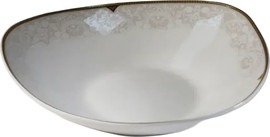 B-DECOR סט 6 קעריות פורצלן NEW BONE CHINA עיטור מדליון זהב 19X19X5 ס״מ B-DECOR