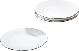 OPAL צלחת 20 ס״מ עם פס כסף OPAL