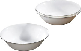 OPAL קערה OPAL עגולה פס כסף 23*7 ס"מ 8747 3/