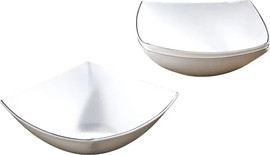 OPAL קערה OPAL מרובעת פס כסף 24*24*8 ס"מ 8754 3/