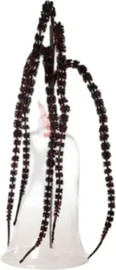 B-DECOR ענף עלי שרך מנצנצים Guliano בצבע שחור אדום 79 ס"מ
