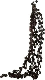 B-DECOR ענף עלי שרך מנצנצים Guliano שחור זהב שחור זהב 85 ס"מ PRO