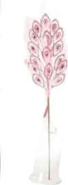 B-DECOR ענף זנב טווס Giuliano בצבע ורוד 80 ס"מ