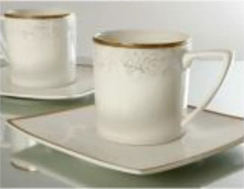 B-DECOR סט תה פורצלן פס זהב מט 210 מ"ל NEW BONE CHINA