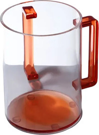 B-DECOR נטלת אקריליק 1000ml ידיות אדום